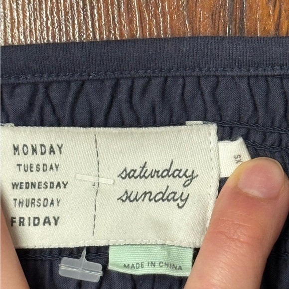 Anthropologie Saturday Sunday Gray White Fit and Flare Dress - Picture 5 of 11